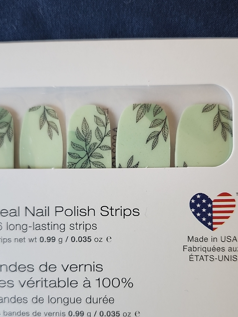 👉*NWT* COLOR STREET "LEAF OF FAITH" 100% NAIL POLISH STRIPS ~MINT GREEN ~USA